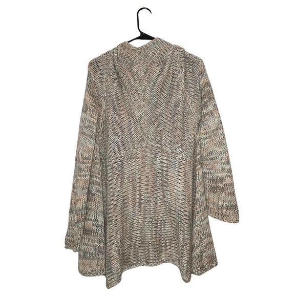 Pure Jill Womens Cardigan Open Lagenlook Multicolor Knit Artsy Boho Size Large - Picture 3 of 11